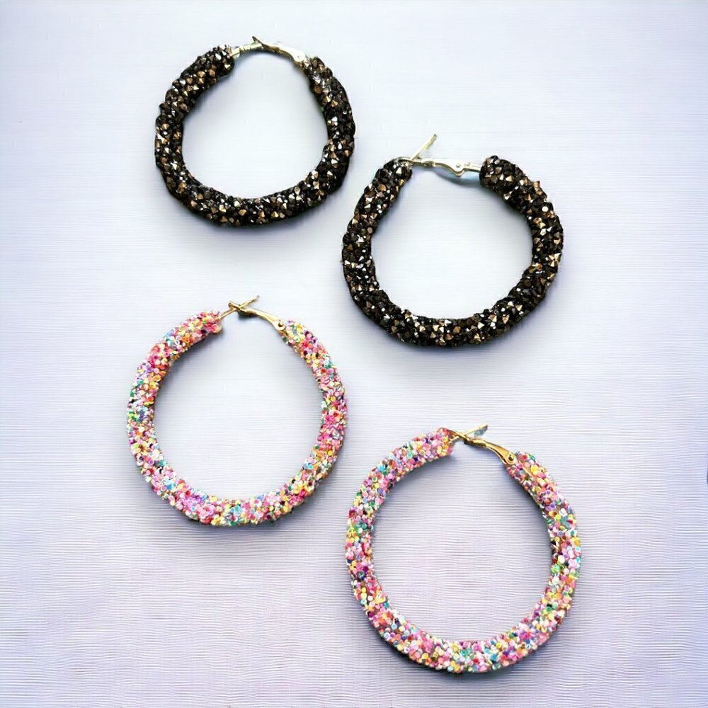Large hoop earrings